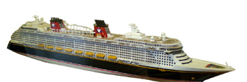 Kreuzfahrtschiff Disney Dream als Modell in der Meyer Werft in Papenburg Deutschland. Später habe ich das Kreuzfahrtschiff in der Karibik vor Anker liegen sehen und auch fotografiert.