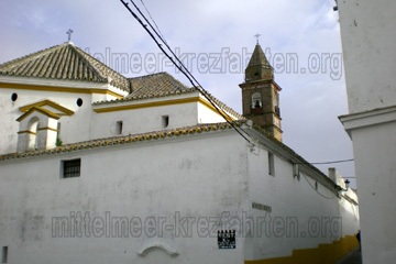 Cádiz Ausflug bei der Kreuzfahrt. Hier auf dem Bild das ist der Aufgang zum El Castillo im Bergdorf Medina Sidonia.